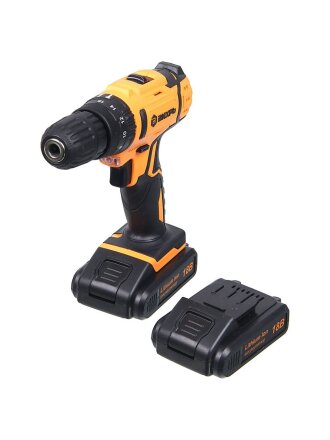 Дрель-шуруповерт аккумуляторный, ударный, Вихрь, ДА-18Л-2кУ, 18 В, дер/мет, 30/12мм, 10мм, 2Ач, 0-1350об/мин, кейс, 72/14/17