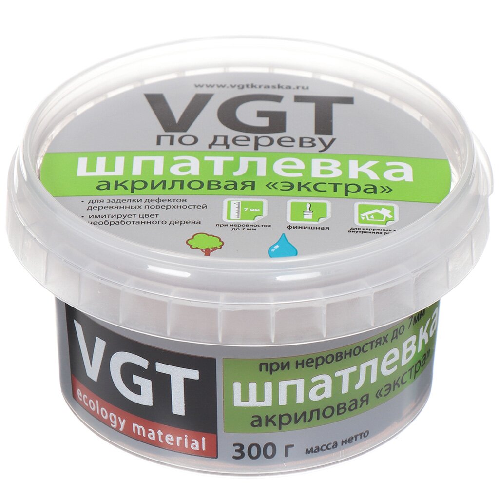 Шпатлевка VGT, Экстра, по дереву, дуб, 0.3 кг