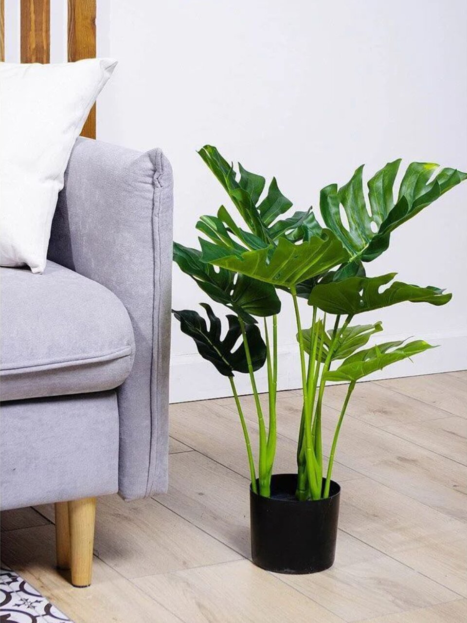 Дерево искусственное декоративное Монстера, в кашпо, 75 см, Y4-3371