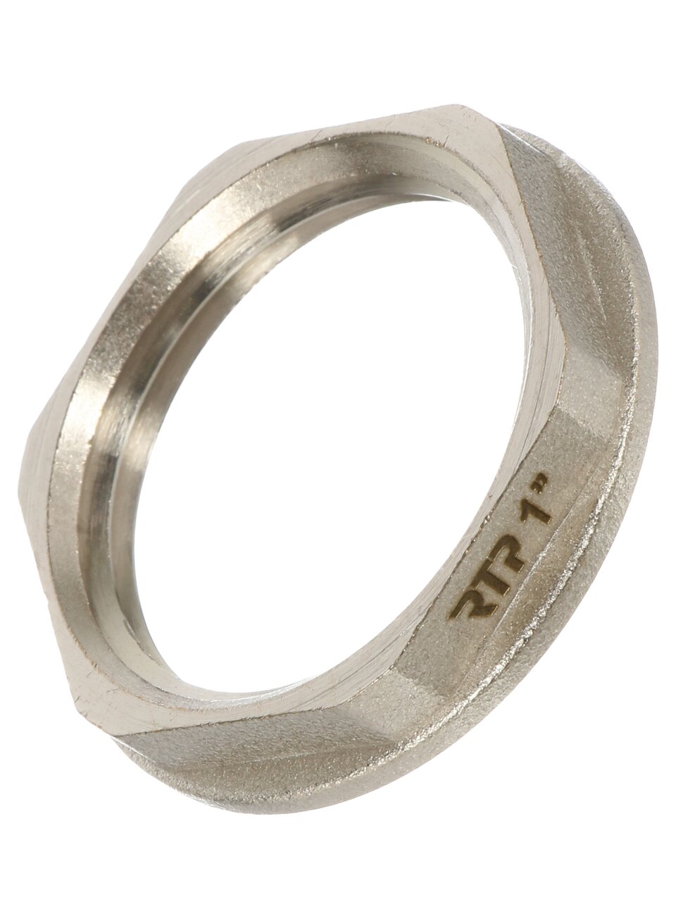 Контргайка 1&amp;quot;, никель, с ребордой, индивидуальная упаковка, РосТурПласт