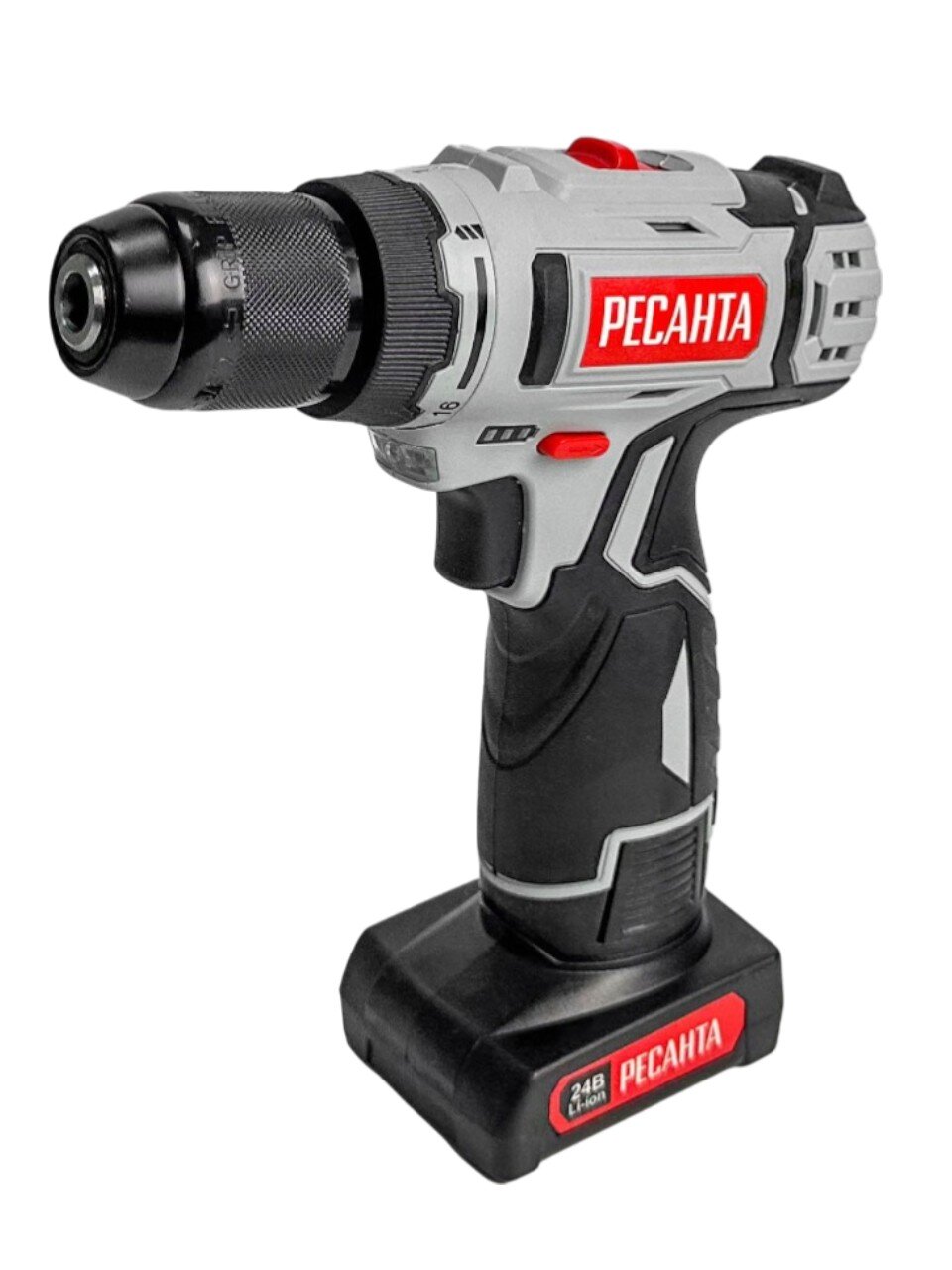 Дрель-шуруповерт аккумуляторный, Ресанта, ДА-24-2ЛК, 24 В, кейс, 75/14/7