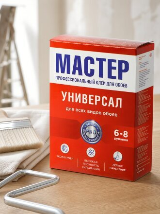 Клей для всех видов обоев, Мастер, 200 г, 6382