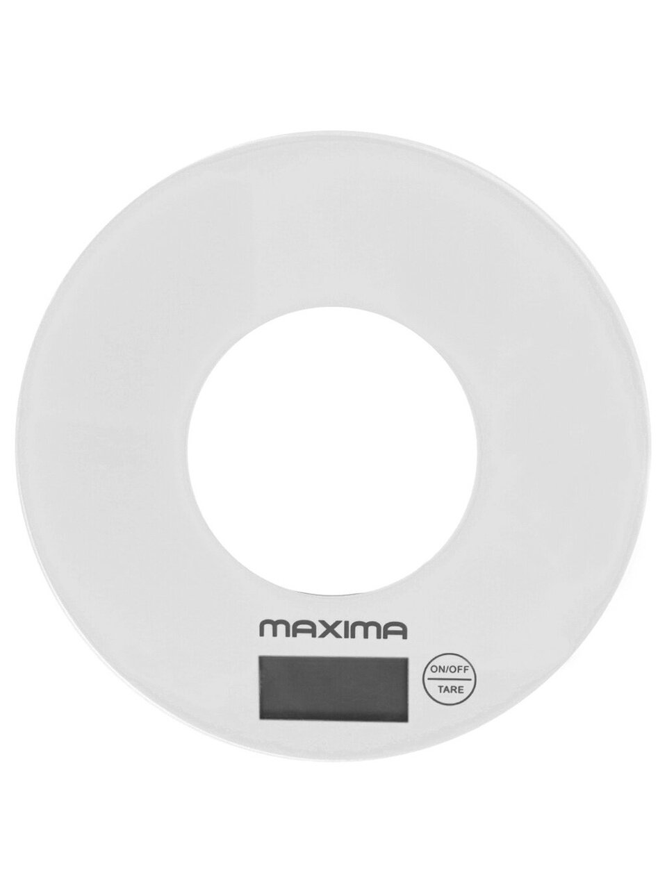 Весы кухонные электронные, стекло, пластик, Maxima, MS-067 Овощи, платформа, точность 1 г, до 5 кг, белые