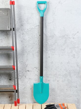 Лопата штыковая, сталь, 1.5х180х330х1180 мм, черенок металлический, с рукояткой, Инструм-Агро, 030227