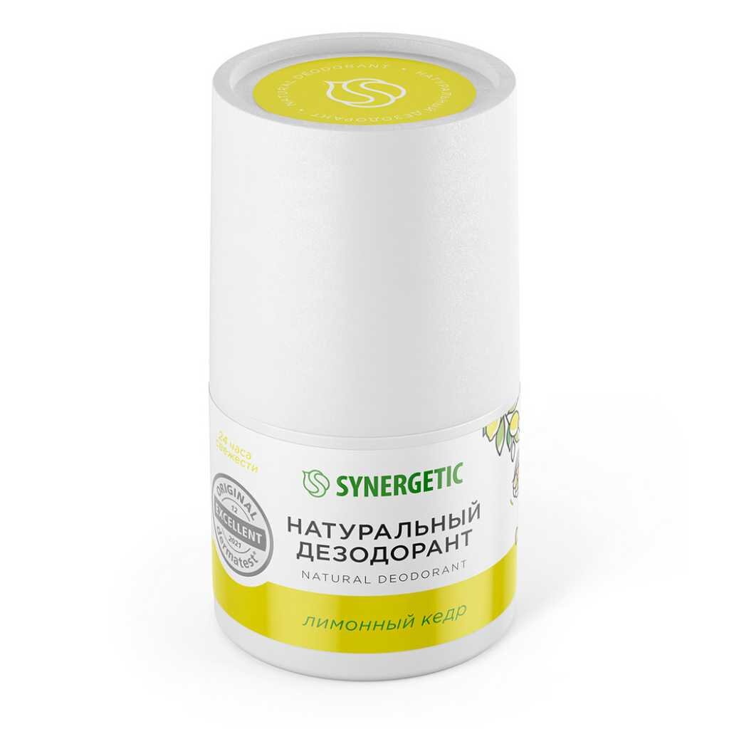 Дезодорант Synergetic, Лимонный кедр, ролик, 50 мл дезодорант deo activ ультра свежесть ролик 50 мл
