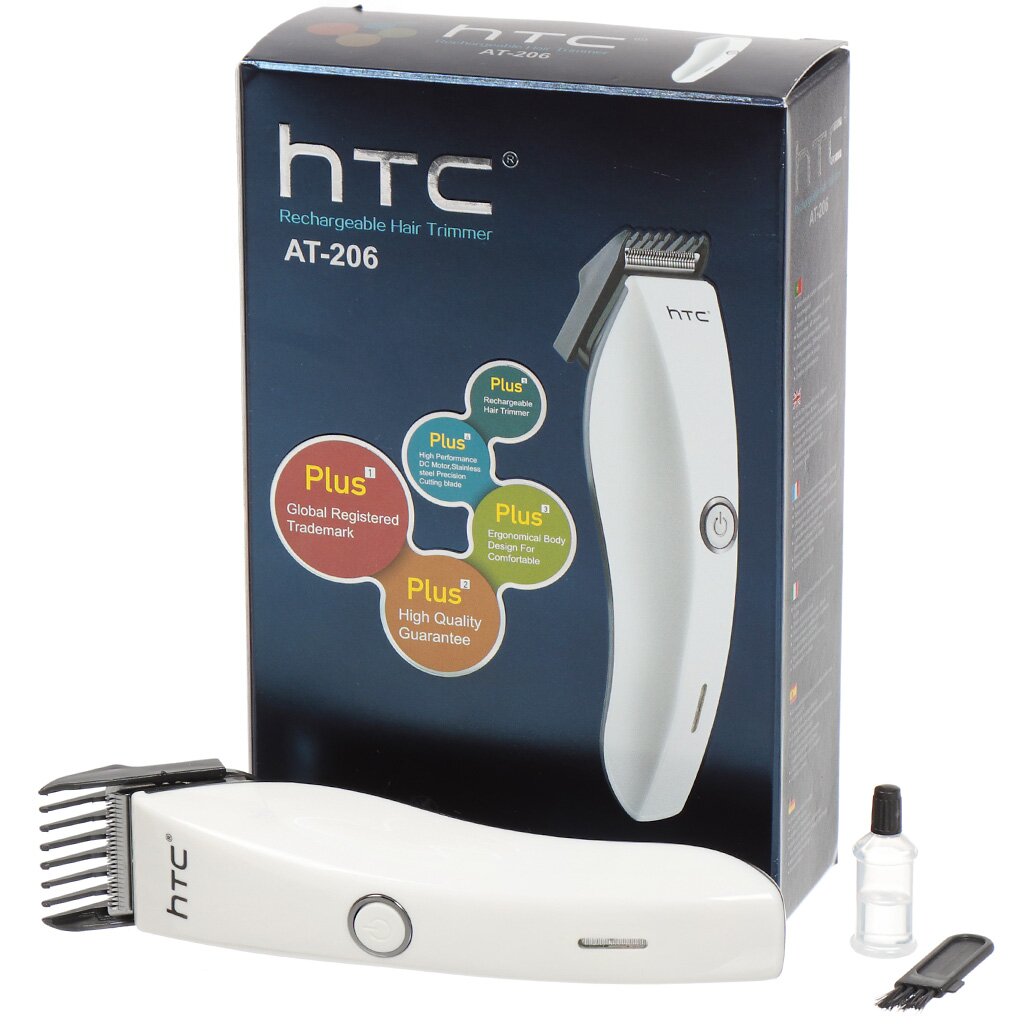 Машинка для стрижки аккумуляторная HTC АT-206 белая