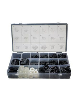 Набор прокладок сантехнических 405 шт, 405 прокладок и колец, 18 видов, СантехКреп, Сантехник №3, 2.7.3