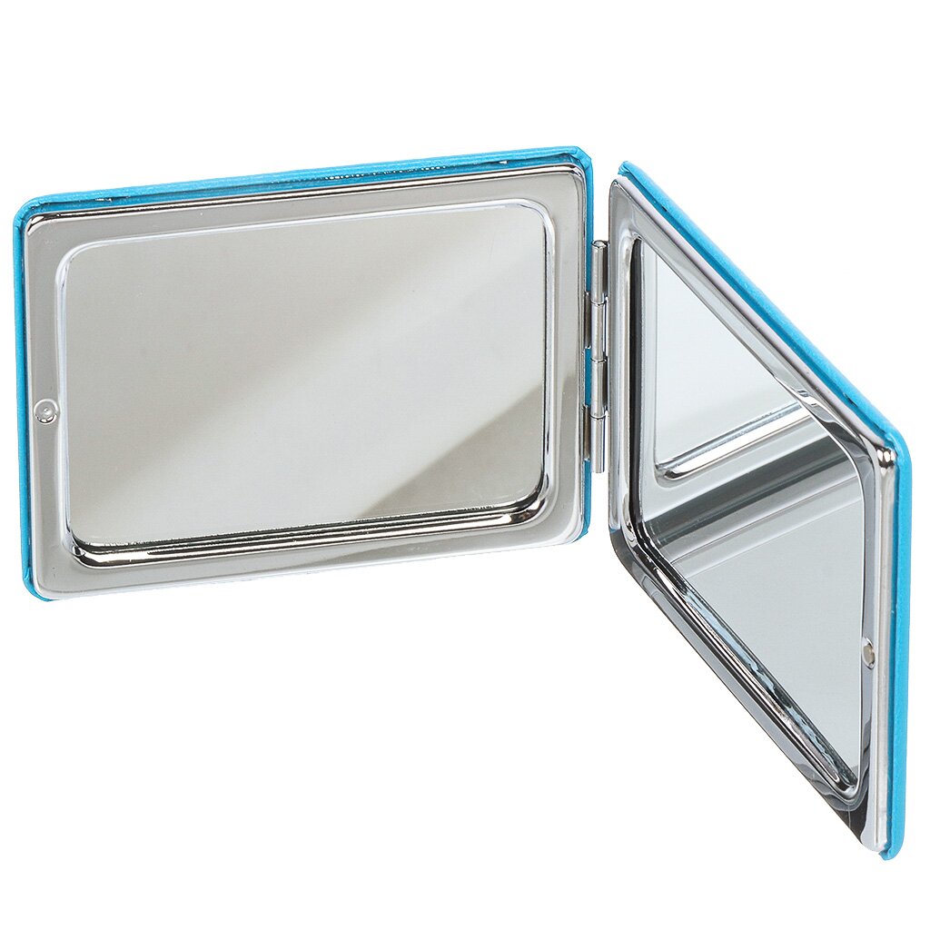 Зеркало карманное, 6.2х8.5 см, раскладное, небесное, A070003 зеркало карманное lovely с подсветкой в ассортименте