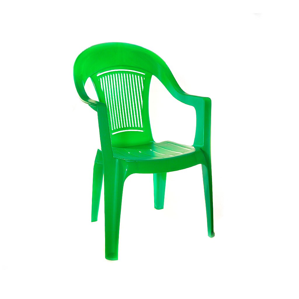 Кресло пластик, Элластик-Пласт, 91х41х55 см, зеленое