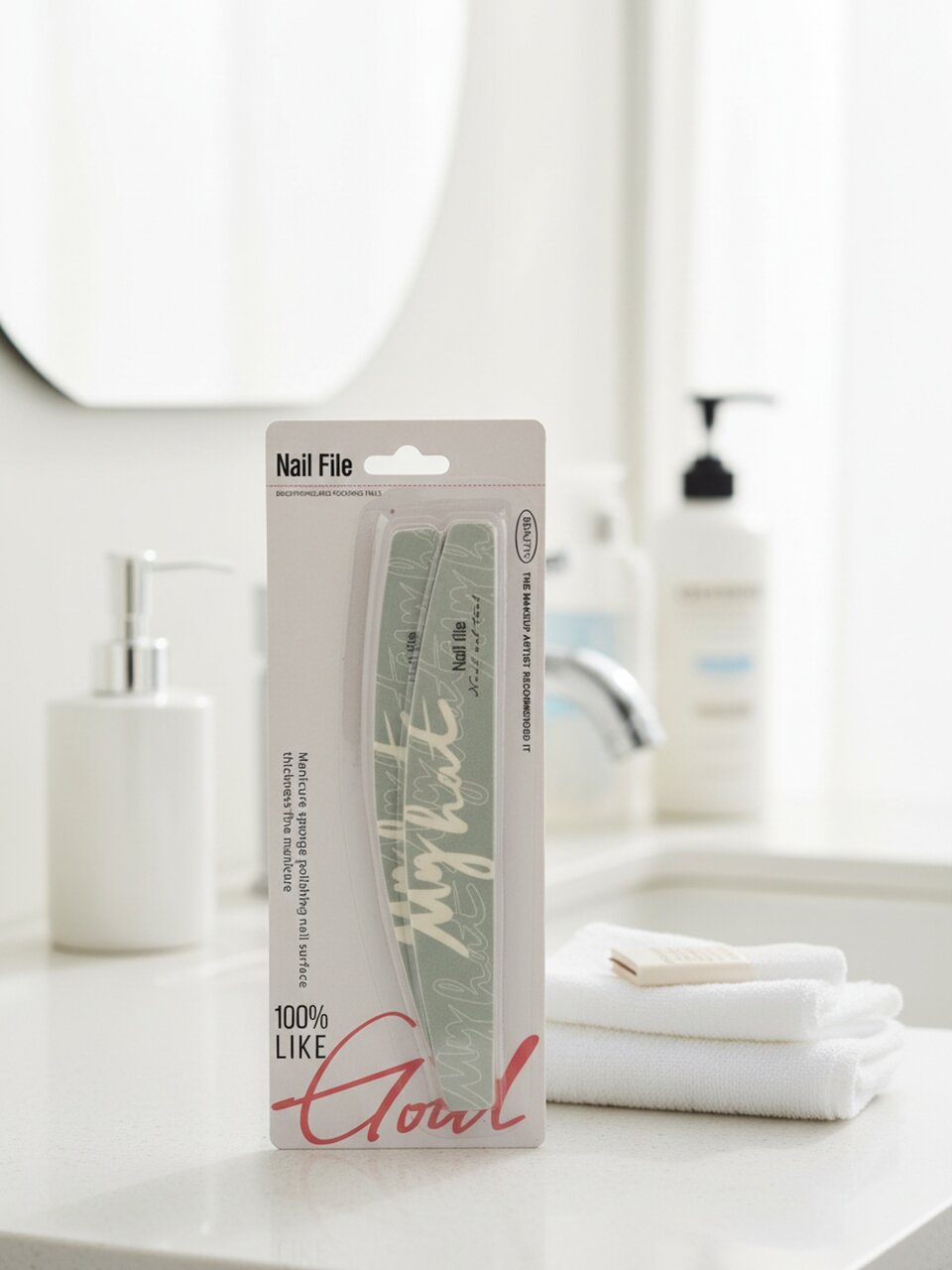 Пилка маникюрная грит, 17.9х3 см, зернистость 150/180, 2 шт, G010034