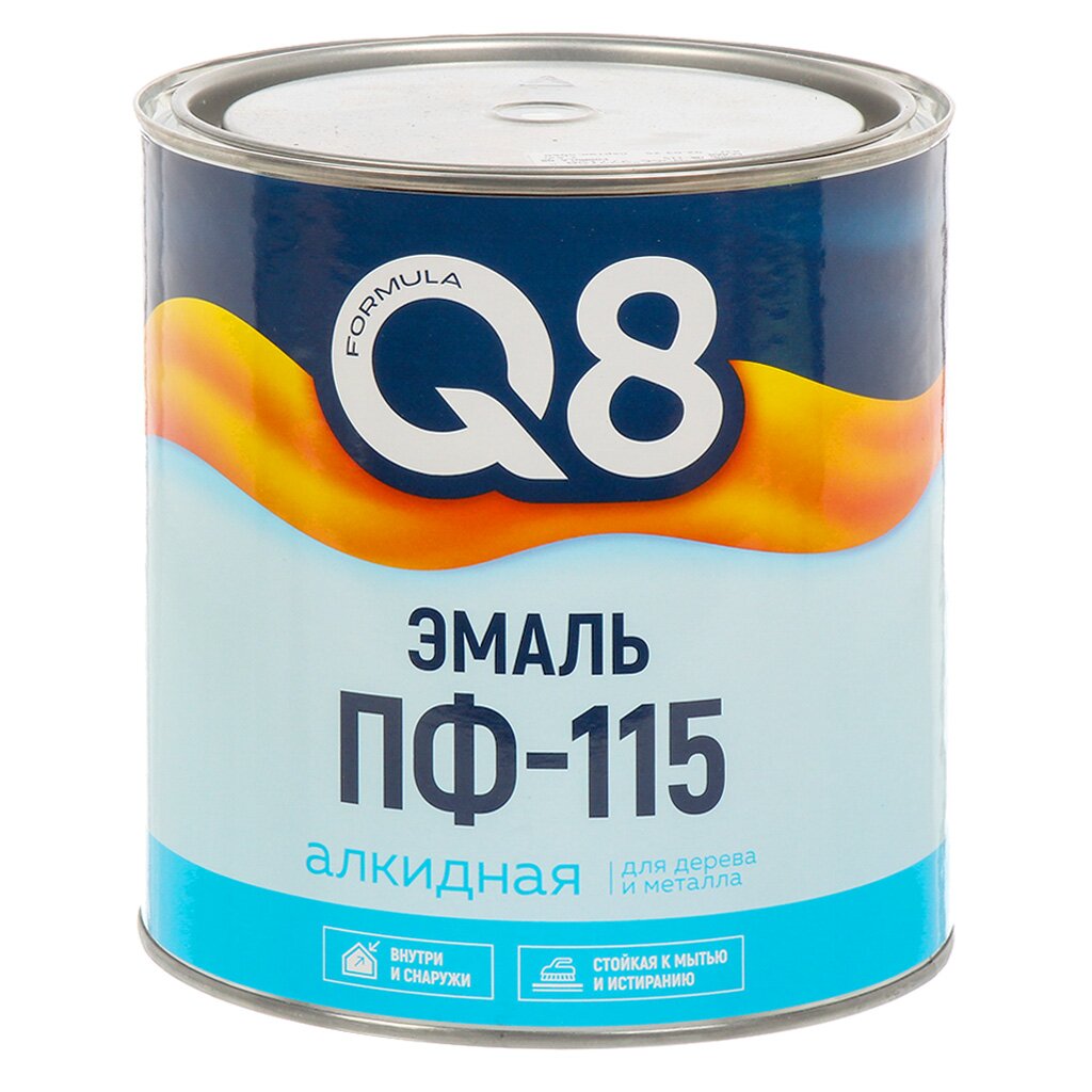 Эмаль Formula Q8, ПФ-266, алкид, глянцевая, желт-корич, 2.6 кг