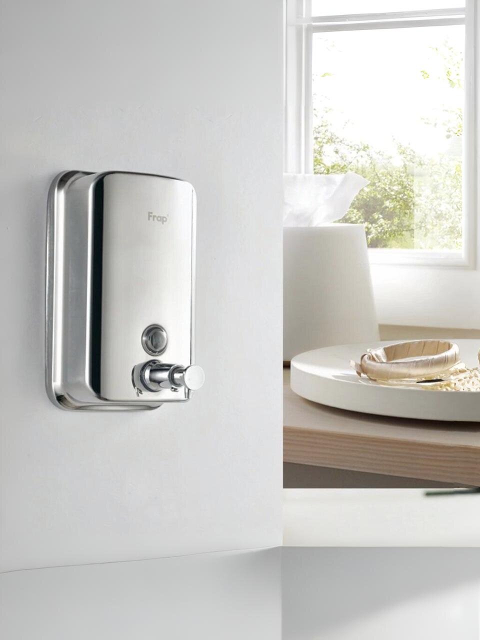 Дозатор для жидкого мыла, Frap, 500 мл, хром, F4012