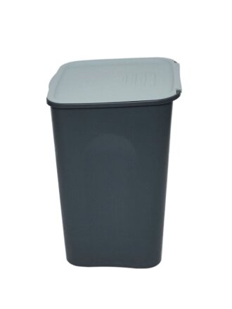 Бак пластик, 43 л, с крышкой, 34х34х51.5 см, квадратный, универсальный, серый, Verde, Norton, 38440