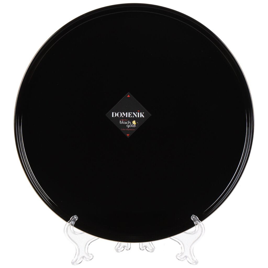 Тарелка обеденная, фарфор, 27 см, круглая, Black Gold, Domenik, DM3010-1 тарелка обеденная 28 см фарфор f antarctica