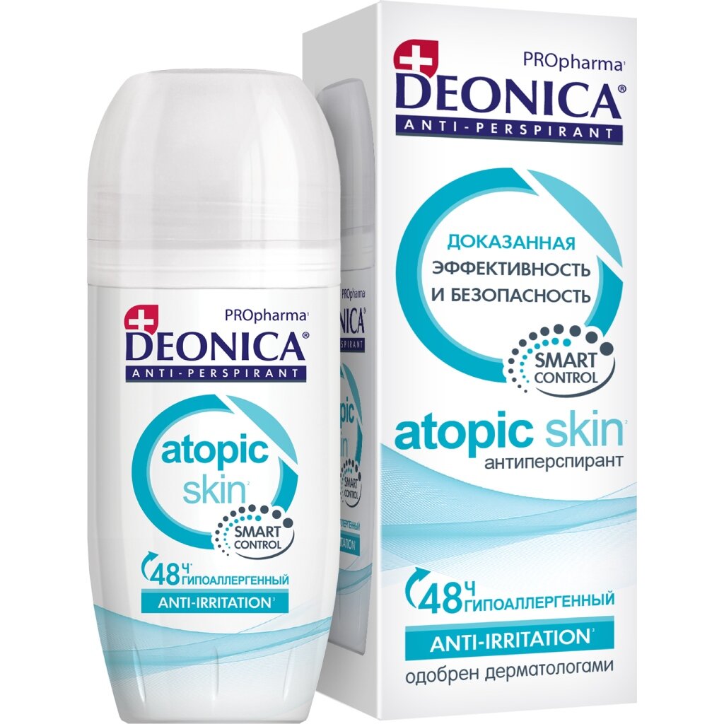Дезодорант Deonica, PROpharma Atopic Skin, для женщин, ролик, 50 мл дезодорант garnier антикбатериальный эффект для женщин ролик 50 мл