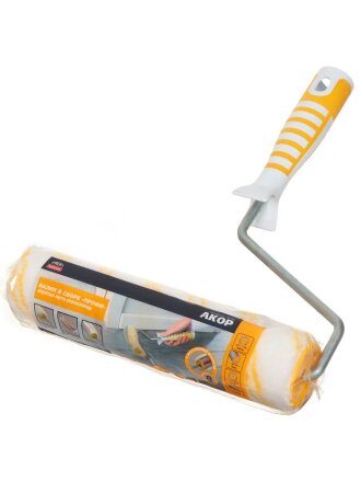 Валик малярный Акор, Профи Желтая нить, полиамид, 240 мм, с бюгелем, 251 48 824