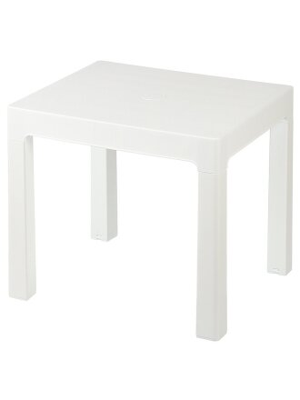 Стол для шезлонга пластик, прямоугольный, 48.5х40.5х42 см, пластиковая столешница, белый, Adriano, Р6059БЕЛ