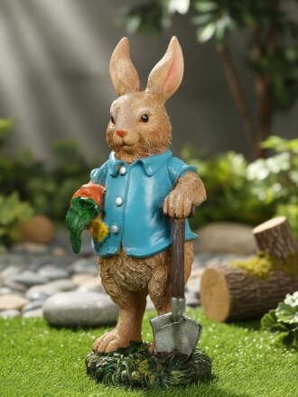 Фигурка садовая декоративная Братец кролик, 12х13х29 см, полистоун, Y4-11208