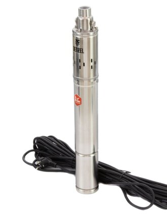 Насос скважинный, Denzel, 30 м, 500 Вт, диаметр 72 мм, глубина погружения 80 м, максимальный напор 75 м, 1.6 м³/ч, винтовой, диаметр 3", 1600 л/ч, DWS-3-75