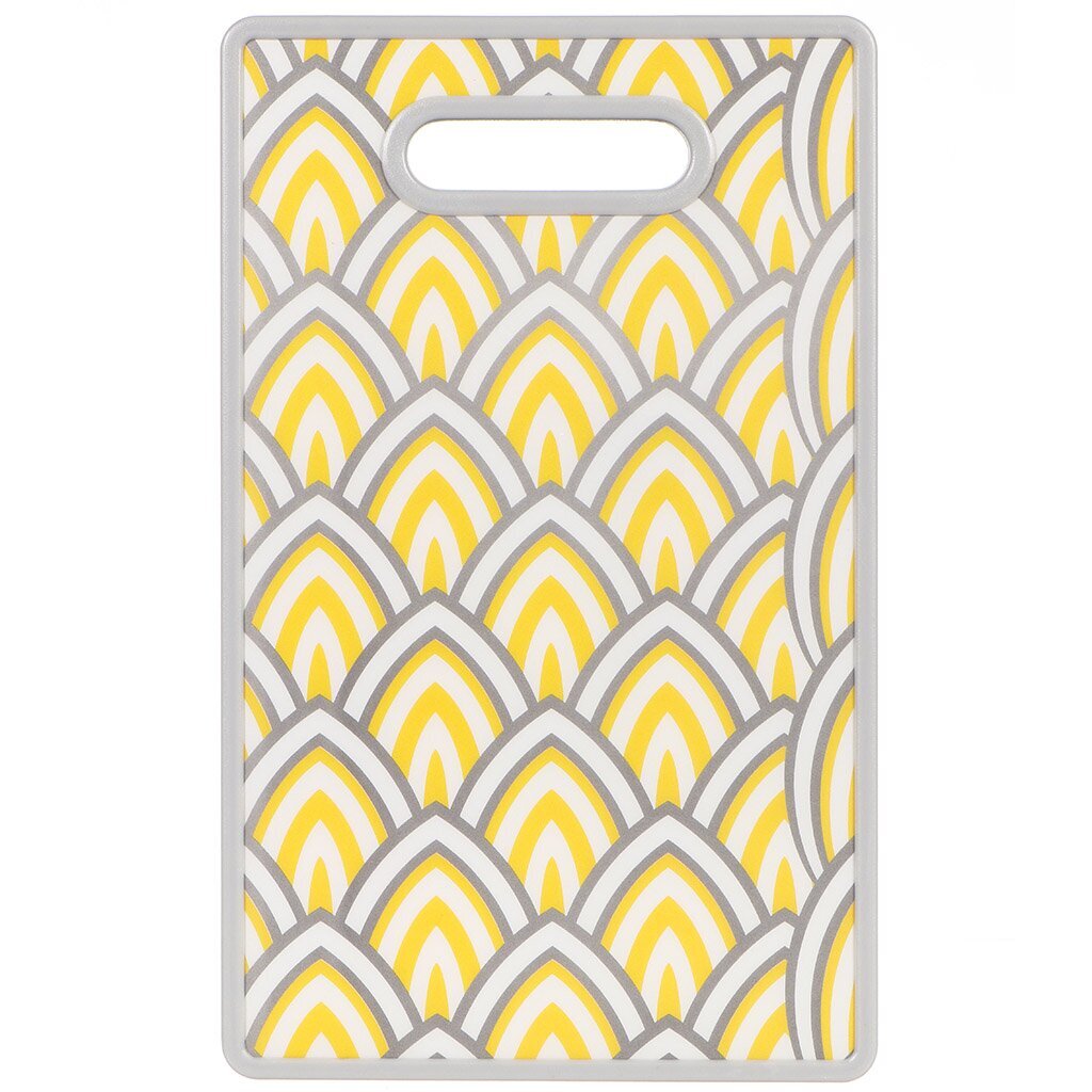 Доска разделочная пластик, 37х23 см, с ручкой, прямоугольная, Y4-6400