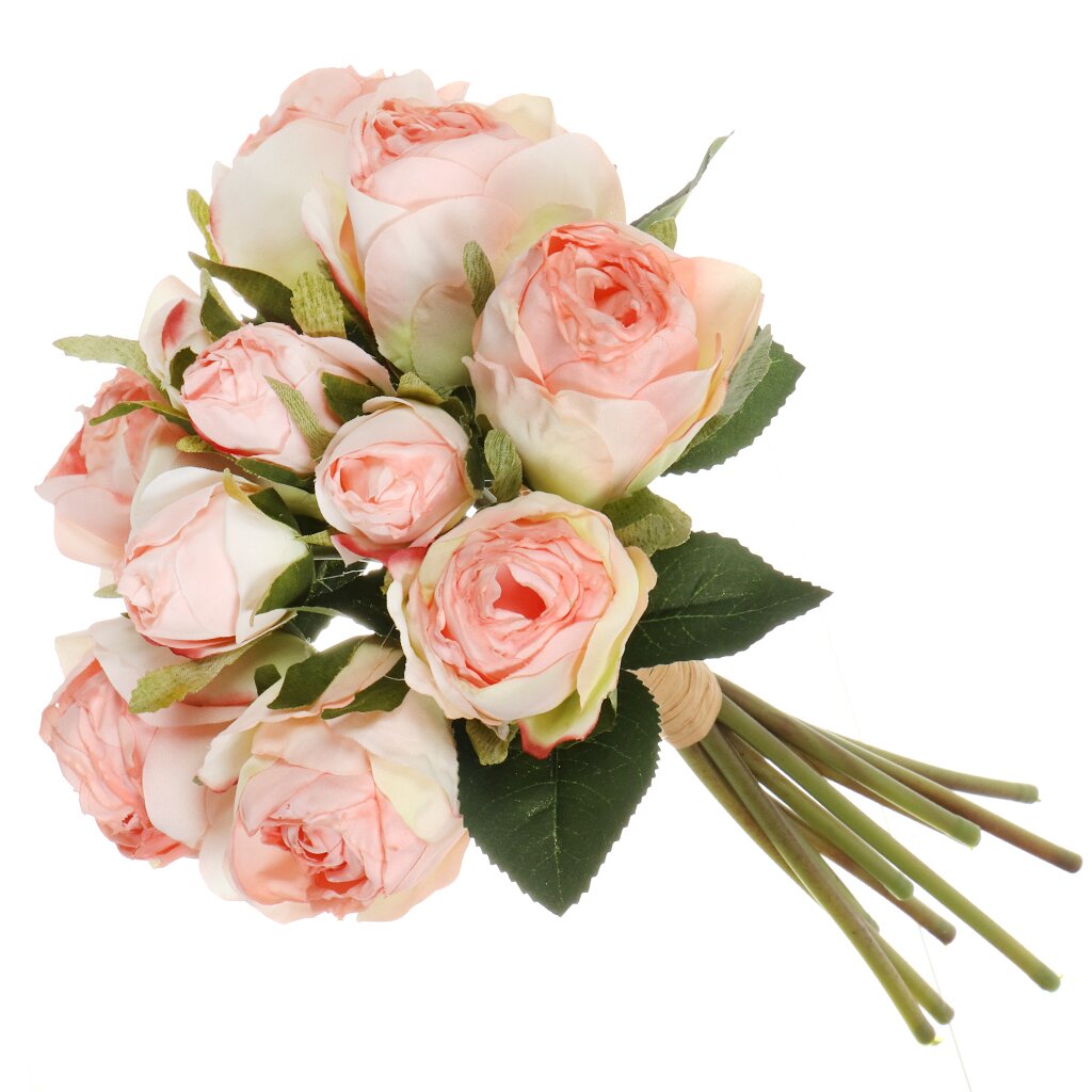 Цветок декоративный Роза, 30 см, розовый, Y4-5509 роза почвопокровная фэйри еллоу 3 5 л