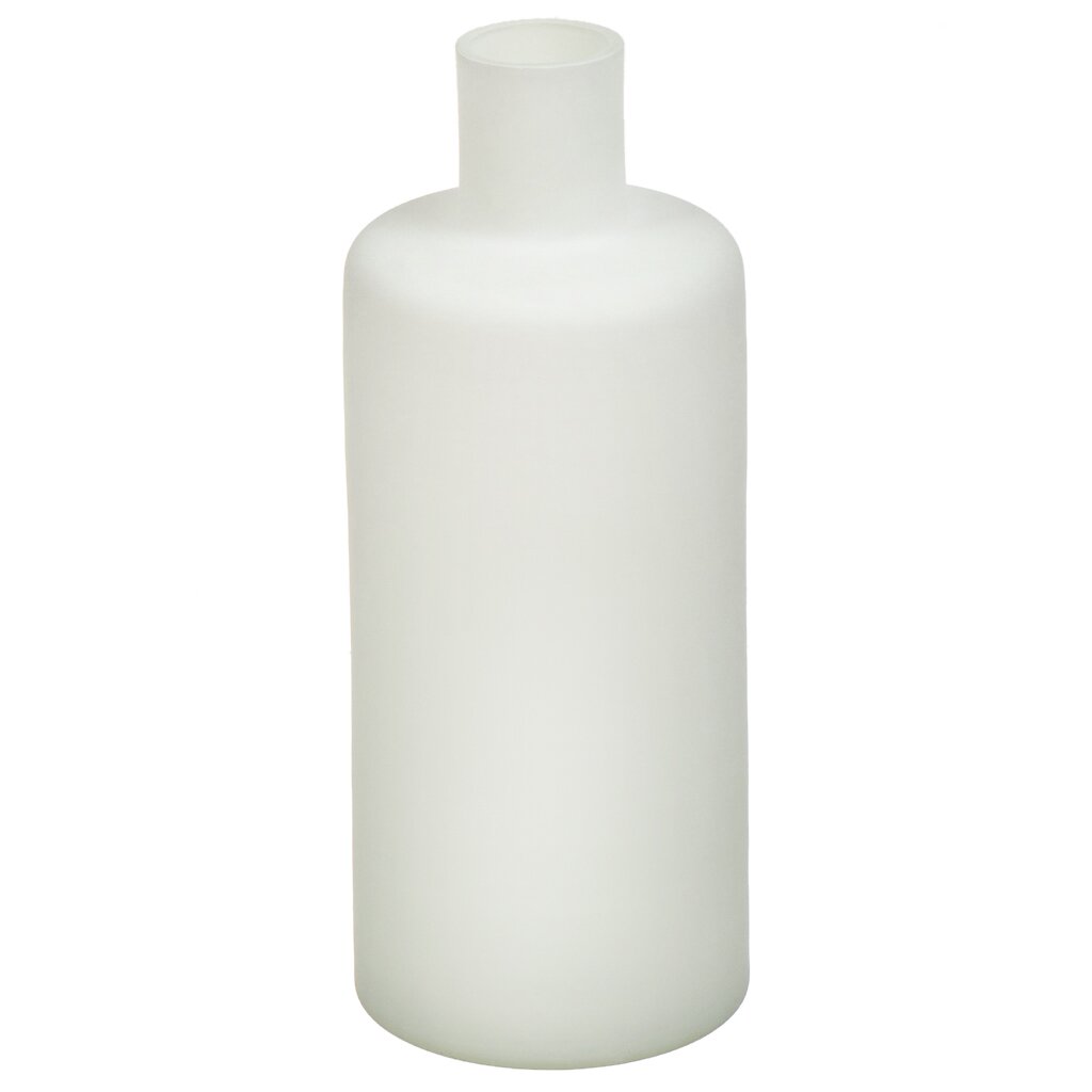 Ваза стекло, настольная, 30х12 см, Evis, Лаура, 27 1156 2742, бутылочная, белая матовая ваза бутылочная малая декор айвори