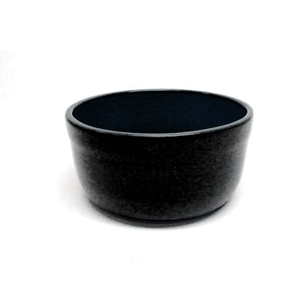 Форма для запекания керамика, 10х10х6 см, 0.2 л, круглая, черная, Джулия Черный янтарь, ДЖ 0.2 Ч