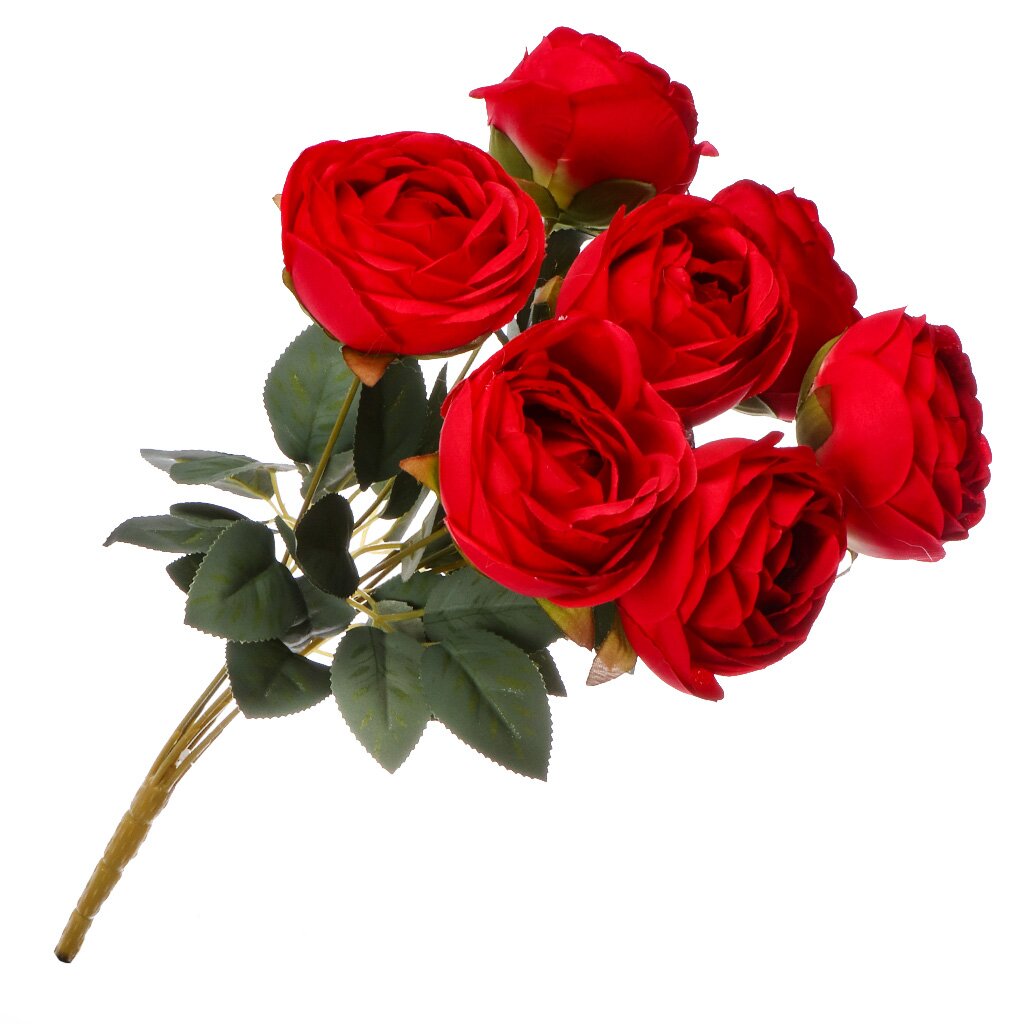 Цветок искусственный Роза, 43 см, красный, Y4-6935