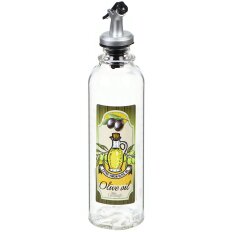 Бутылка для масла, стекло, 330 мл, с пластиковым дозатором, Olive oil, 01920-00515
