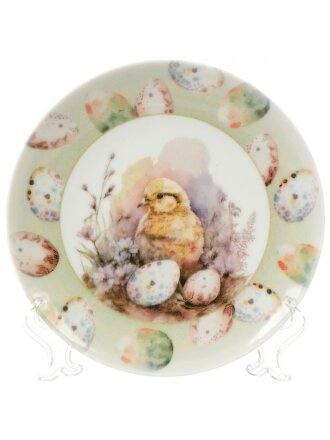 Тарелка десертная, фарфор, 20 см, круглая, Универсал Весна, Добрушский фарфоровый завод, 4С2347Ф34