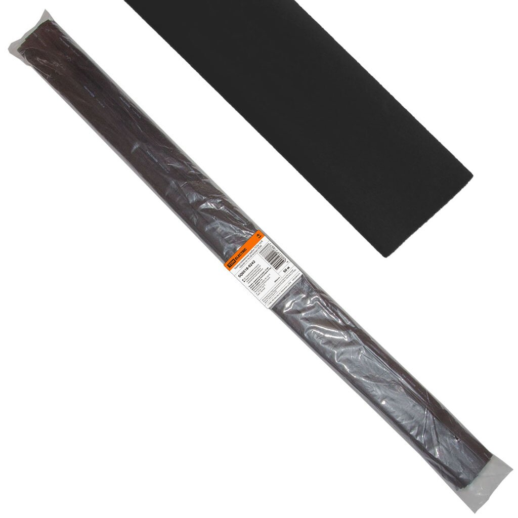 Термоусаживаемая трубка 16/8 мм, черный, по 1м, 50 м/упаковка, TDM Electric, SQ0518-0242