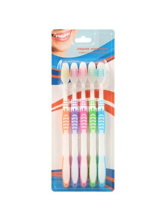 Зубная щетка Classic, средней жесткости, 5 шт