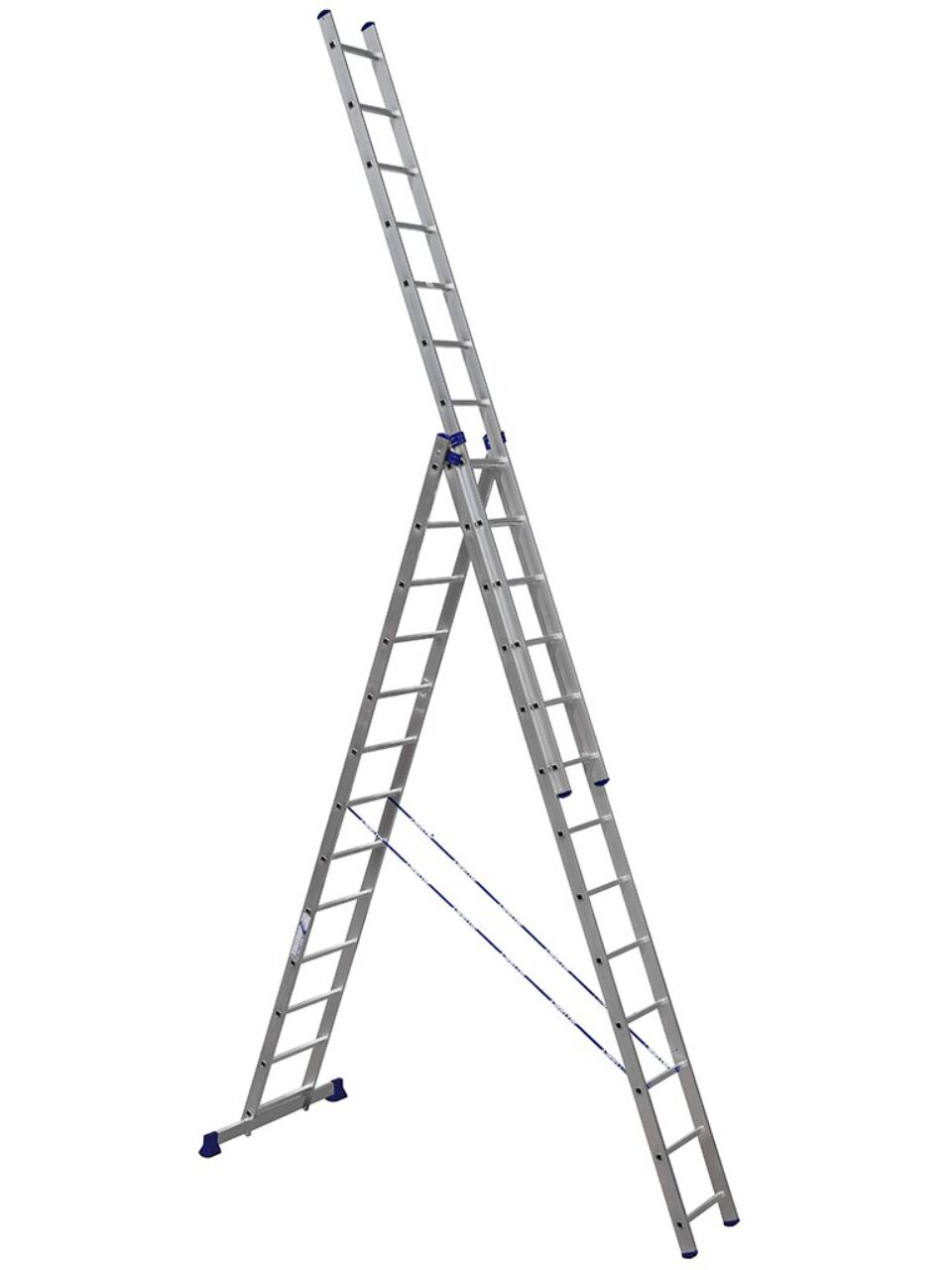 Лестница 3 секции, 13 ступеней, алюминий, 8.7 м, 150 кг, Alumet, 5313