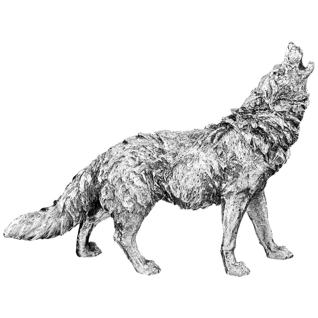 Статуэтка волк 35.5x9x27.5 см., 529-138