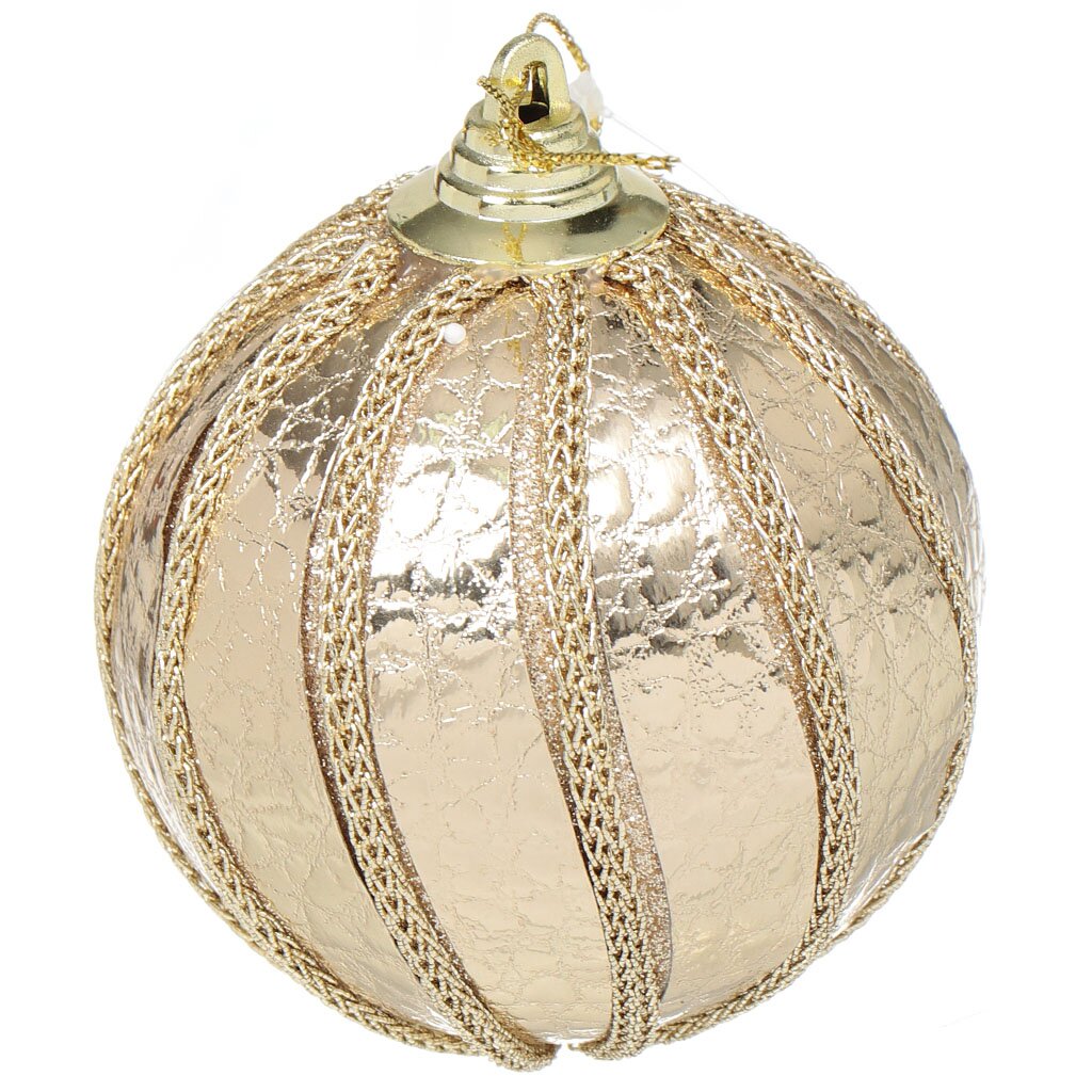 Елочный шар Ярко-золотой, 8х8х8 см, пенополистирол, 78635