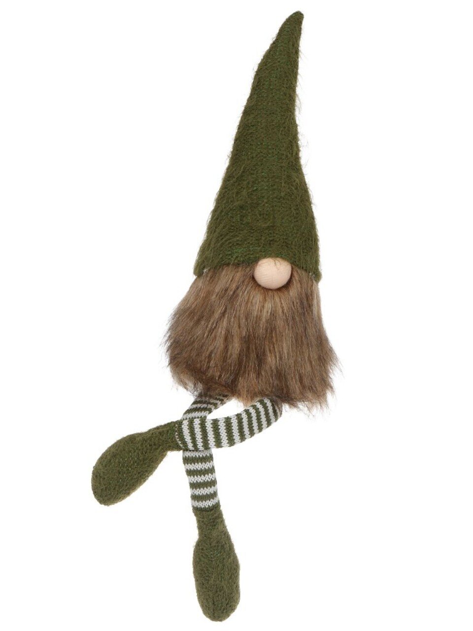 Фигурка декоративная текстиль, Гномик, 9х9х49 см, зеленая, Y4-9518