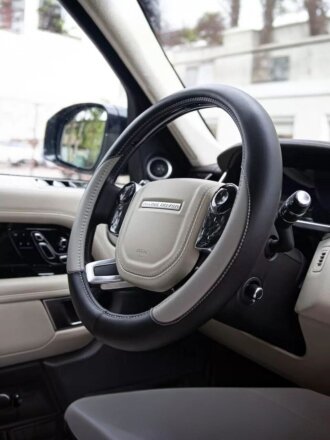 Оплетка на руль DSV, Black+Grey, R99201B, черно-серая