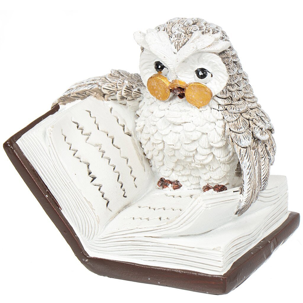 Фигурка декоративная Сова с книгой 75658, 8х7х10 см