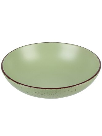 Тарелка суповая, керамика, 20.5 см, круглая, OH!SPLASH, Domenik, DMD173, зеленая