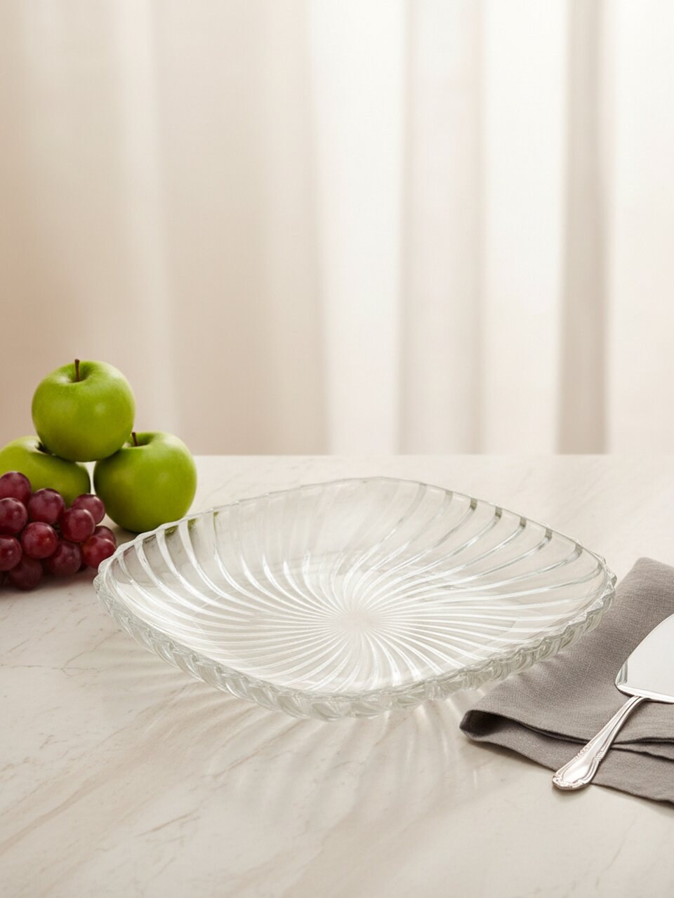 Блюдо стекло, 24 см, SANTA, Kaveh, SW1157GCL