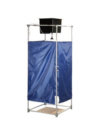 Душ садовый 55 л, бак пластик, с ЭВН, деревянный поддон