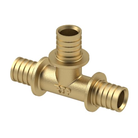 Тройник диаметр 16 мм, латунь, РосТурПласт