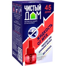Репеллент мухи, комары, жидкость, 45 дней, Чистый Дом, 39 мл, 02-293