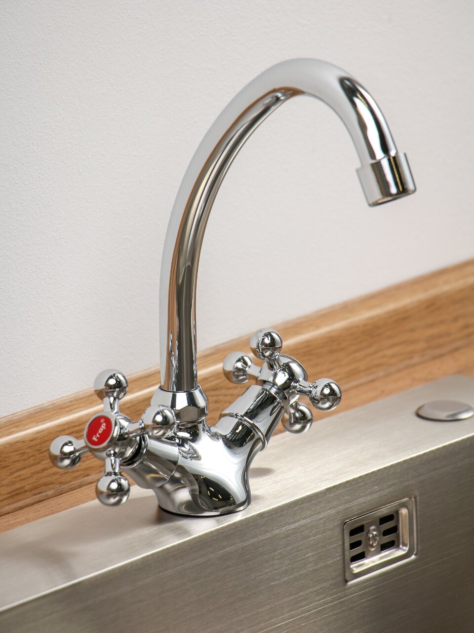 Смеситель для кухни, Frap, с кран-буксой, хром, F4119-2