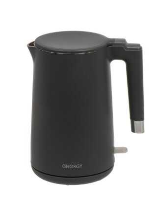 Чайник электрический Energy, E-215, серый матовый, 1.7 л, 1800 Вт, скрытый нагревательный элемент, нержавеющая сталь