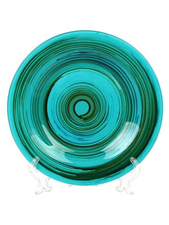 Тарелка сервировочная, стекло, 19.5 см, круглая, Торнадо МИКС, Декостек, 327/1-Н "Торнадо" МИКС, в ассортименте