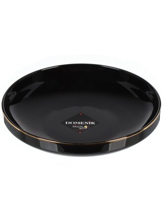 Тарелка суповая, фарфор, 19 см, круглая, Black Gold, Domenik, DM3012-1