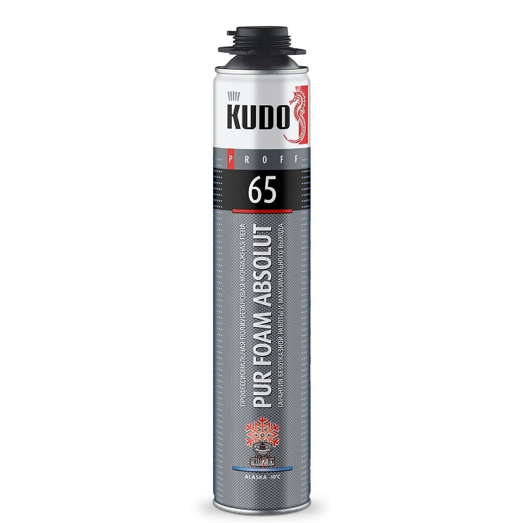 Пена монтажная KUDO Proff 65 Alaska профессиональная 65 л 1 л зимняя KUPP10W65 687₽