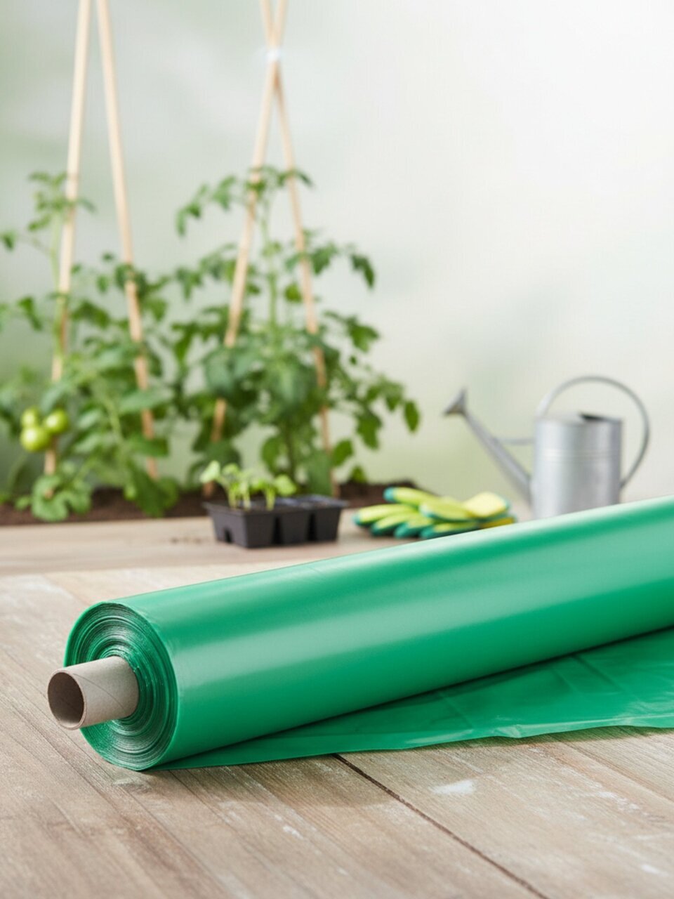 Пленка укрывная 100 мкм, рукав, 1.5х100 м, ГОСТ, КШ, 25 кг, cветостабилизация 2 %, ПС011