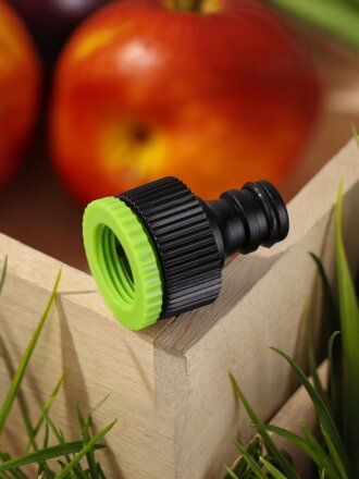 Штуцер на кран 1/2"-3/4", быстросъемный, наружная резьба, с переходником, Grandy, JS-320